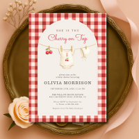 Cherry on Top Clothesline Gingham Baby Shower
