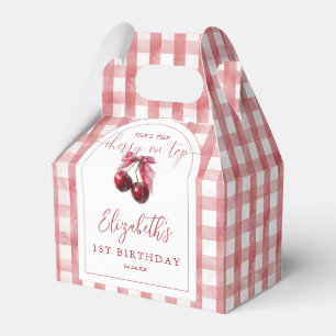 Cherry On Top Coquette Bow Birthday Favor Box
