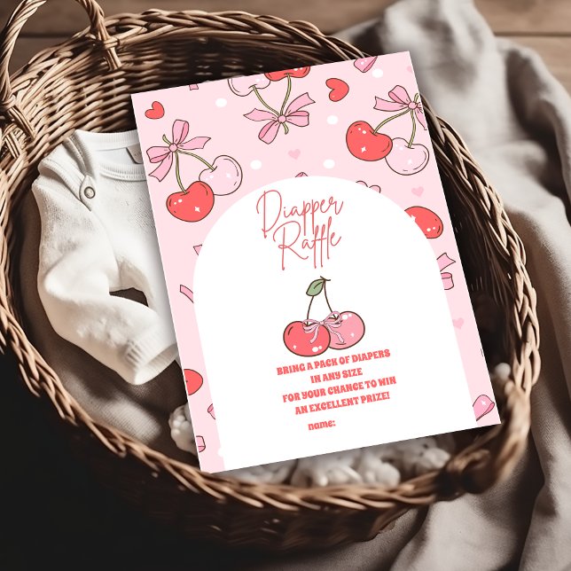 Cherry on top Diapper Raffle Enclosure Card (Creator Uploaded)