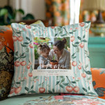 Cherry On Top | Mother's Day Photo Throw Pillow<br><div class="desc">Celebrate Mom in style with the Cherry On Top Mother's Day Photo Throw Pillow—a heartfelt, customizable keepsake she’ll cherish forever. Featuring a charming cherry-patterned backdrop with soft pastel hues, this pillow beautifully frames your favourite family photo, adding a personal touch to your gift. The elegant text reads, "Mom, you're the...</div>