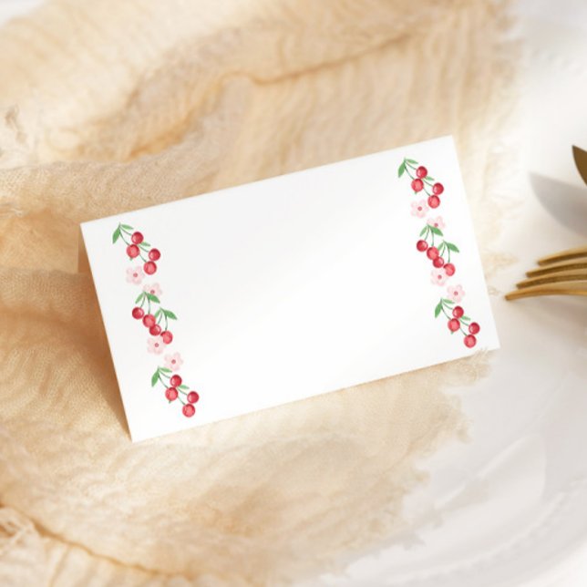 Cherry on top Pink Baby Shower place card (Creator Uploaded)