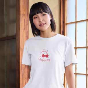 Cherry on Top Pink Bow Baby shower Parent T-shirt