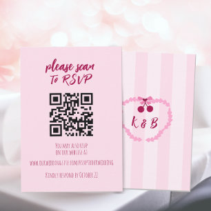 Cherry on Top Wedding RSVP Response Card