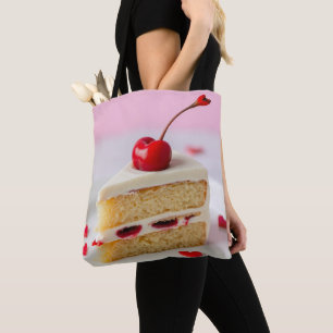 Cherry Ontop Vanilla Cake Shopping List Tote Bag