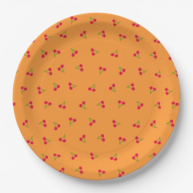 CHERRY (ORANGE) PAPER PLATE (Front)