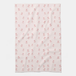 Cherry Outline Minimalism Kitchen Towel