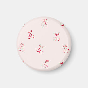 Cherry Outline Minimalism Magnet