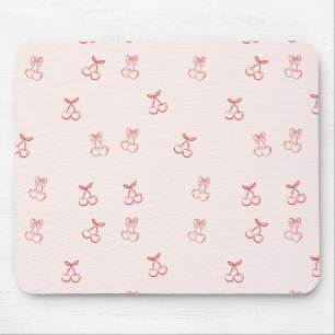 Cherry Outline Minimalism Mouse Pad