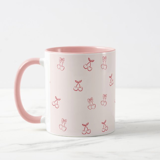 Cherry Outline Minimalism Mug (Left)