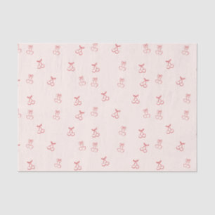 Cherry Outline Minimalism Tissue Paper