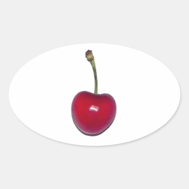 Cherry Oval Sticker (Front)