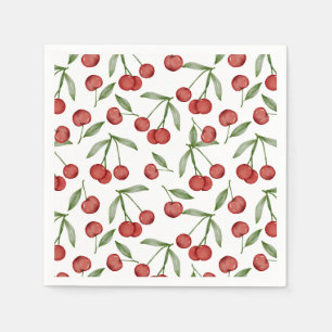 Cherry Paper Napkins, Sweet Red Fruit Party Napkin