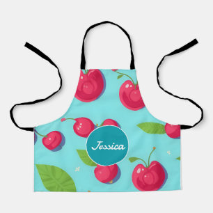 Cherry Pastel Colourful Personalized Pattern Apron