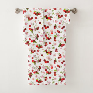 Cherry Pattern 1 Bath Towel Set
