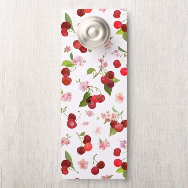 Cherry Pattern 1 Door Hanger (On Knob)