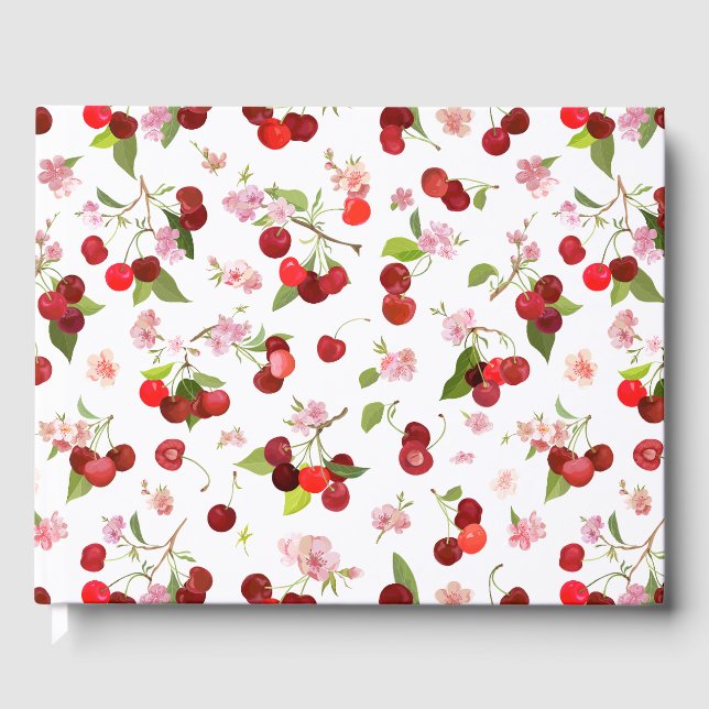 Cherry Pattern 1 Guest Book (Front)