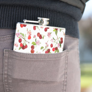 Cherry Pattern 1 Hip Flask