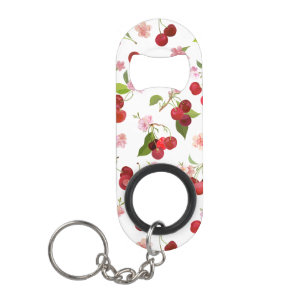 Cherry Pattern 1 Keychain Bottle Opener