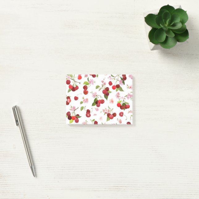 Cherry Pattern 1 Post-it Notes (Office)