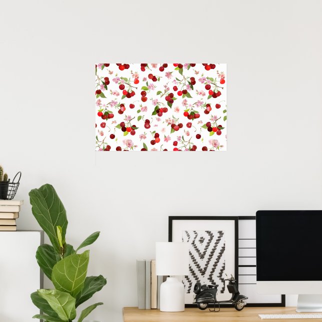 Cherry Pattern 1 Poster (Home Office)