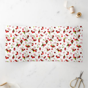 Cherry Pattern 1 Tri-Fold Card