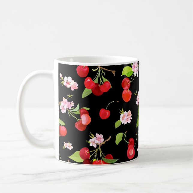 Cherry Pattern 2 Coffee Mug (Left)