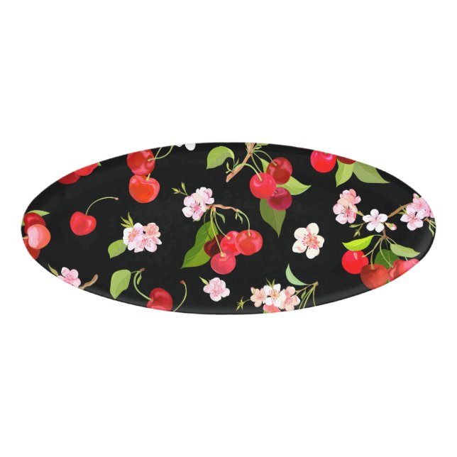 Cherry Pattern 2 Name Tag (Front)