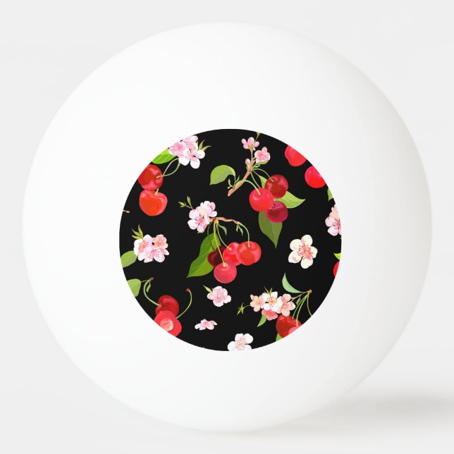 Cherry Pattern 2 Ping Pong Ball (Front)
