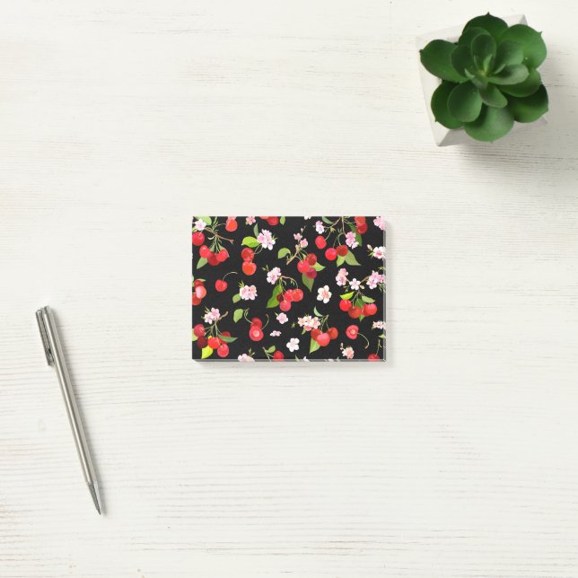 Cherry Pattern 2 Post-it Notes (Office)