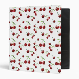 Cherry Pattern Cherries Fruits Summer Cute Cherry Binder