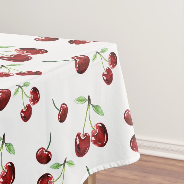 Cherry Pattern Cherries Fruits Summer Cute Cherry Tablecloth (In Situ)