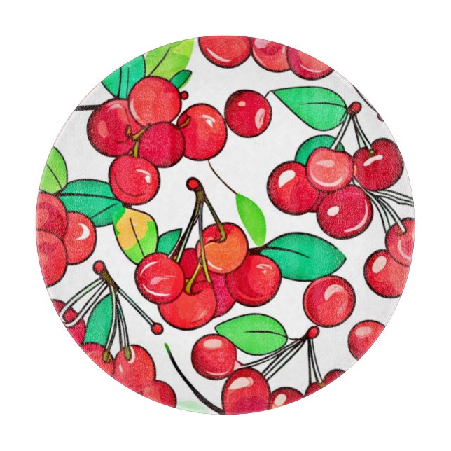 Cherry Pattern Design Cutting Board (Front)