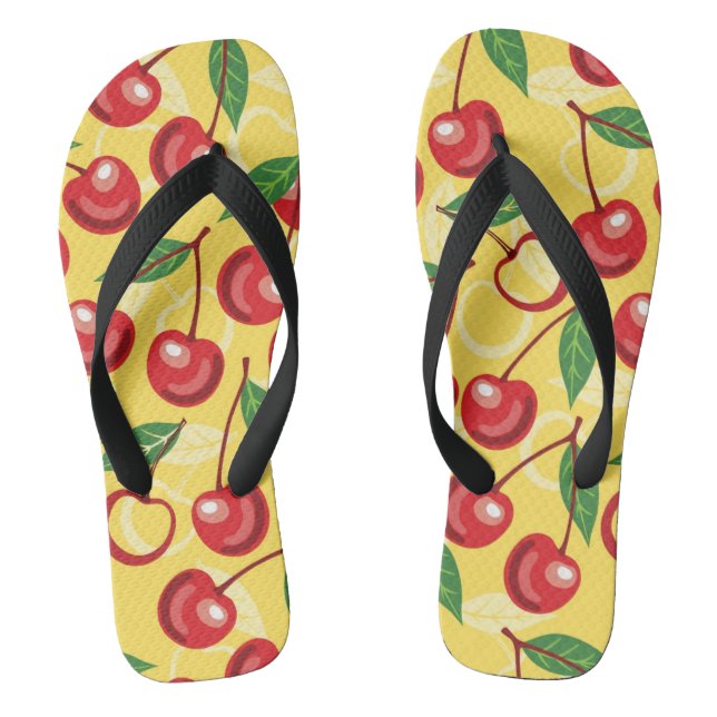 Cherry pattern flip flops (Footbed)