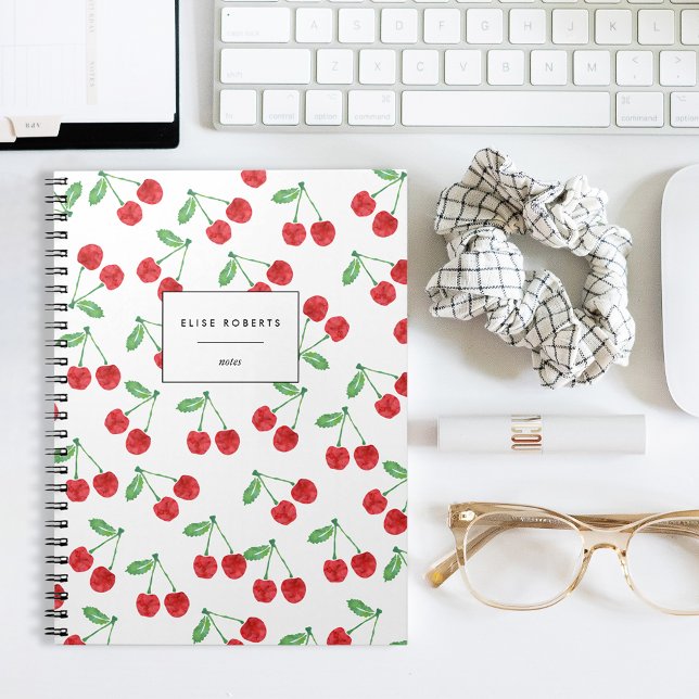 Cherry Pattern Personalized Notebook (Creator Uploaded)