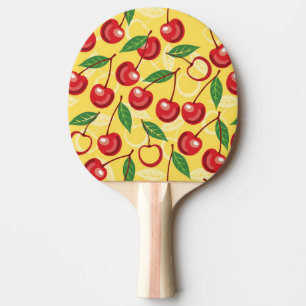 Cherry pattern ping pong paddle