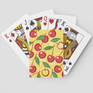 Cherry pattern playing cards