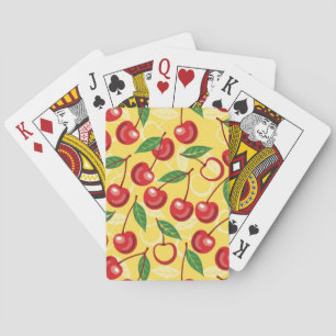 Cherry pattern playing cards