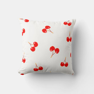 Cherry Pattern Pop Version Throw Pillow