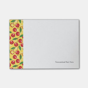 Cherry pattern post-it notes