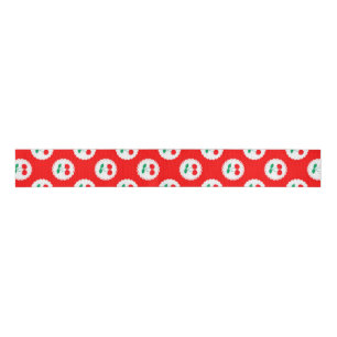 Cherry Pattern – Retro Fruit Gift & Decor Grosgrain Ribbon