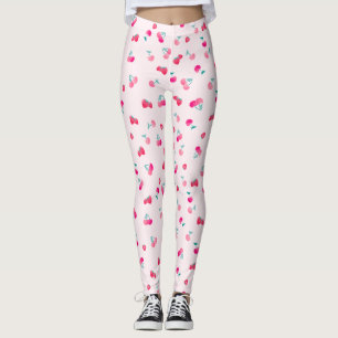 Cherry Pattern, Strawberry Pattern Leggings