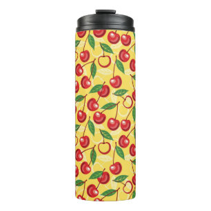 Cherry pattern thermal tumbler