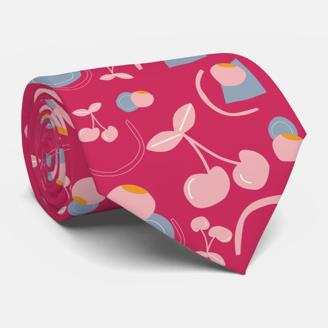 Cherry pattern tie (Rolled)