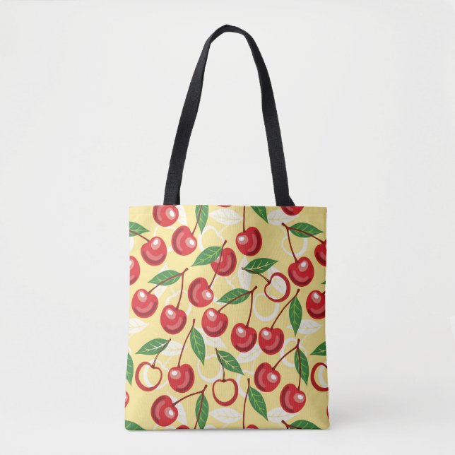 Cherry pattern tote bag (Front)