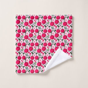 Cherry pattern  wash cloth