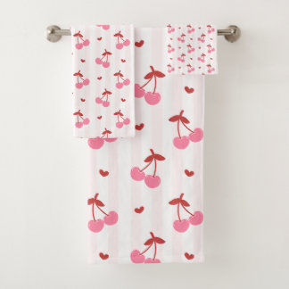 Cherry Pattern with Hearts