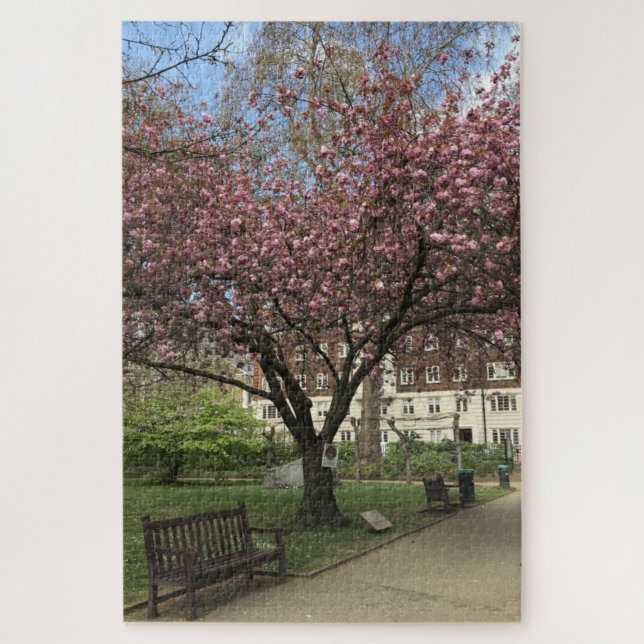 Cherry Peace Tree Tavistock Square London UK Jigsaw Puzzle (Vertical)
