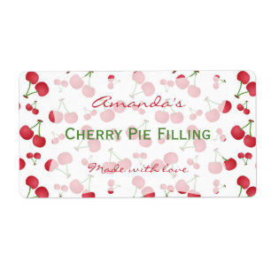Cherry Personalized Canning Label