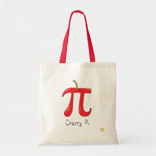 Cherry Pi Cute Math Pi Day Tote Bag (Front)