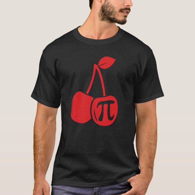 Cherry Pi Day Math Nerd Pie Teacher 3 14 Science T-Shirt (Front)